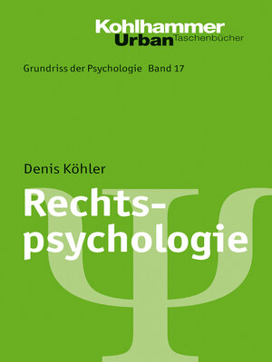 cover image of Rechtspsychologie